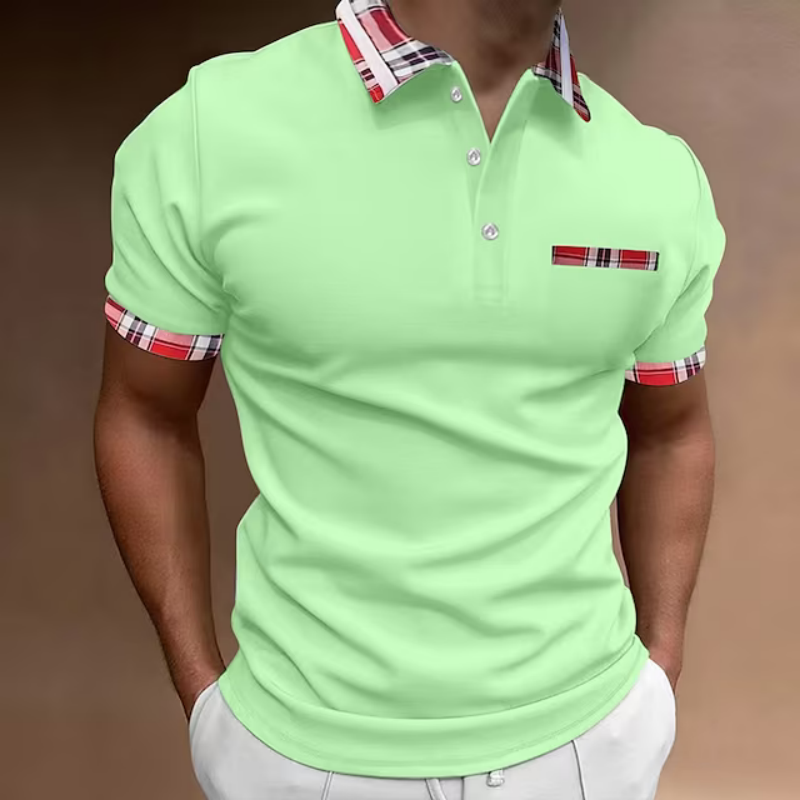 Alex – Summer Business Casual Patchwork Polo Shirt for Men