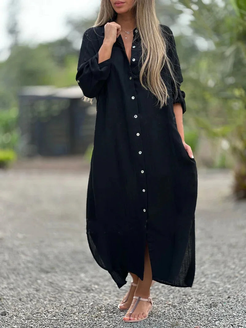 Clarissa - Chic Long Sleeve Cardigan Dress for Women