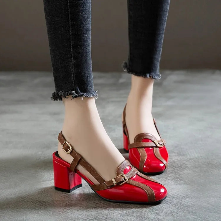 Amelia – Retro High-Heeled Sandals