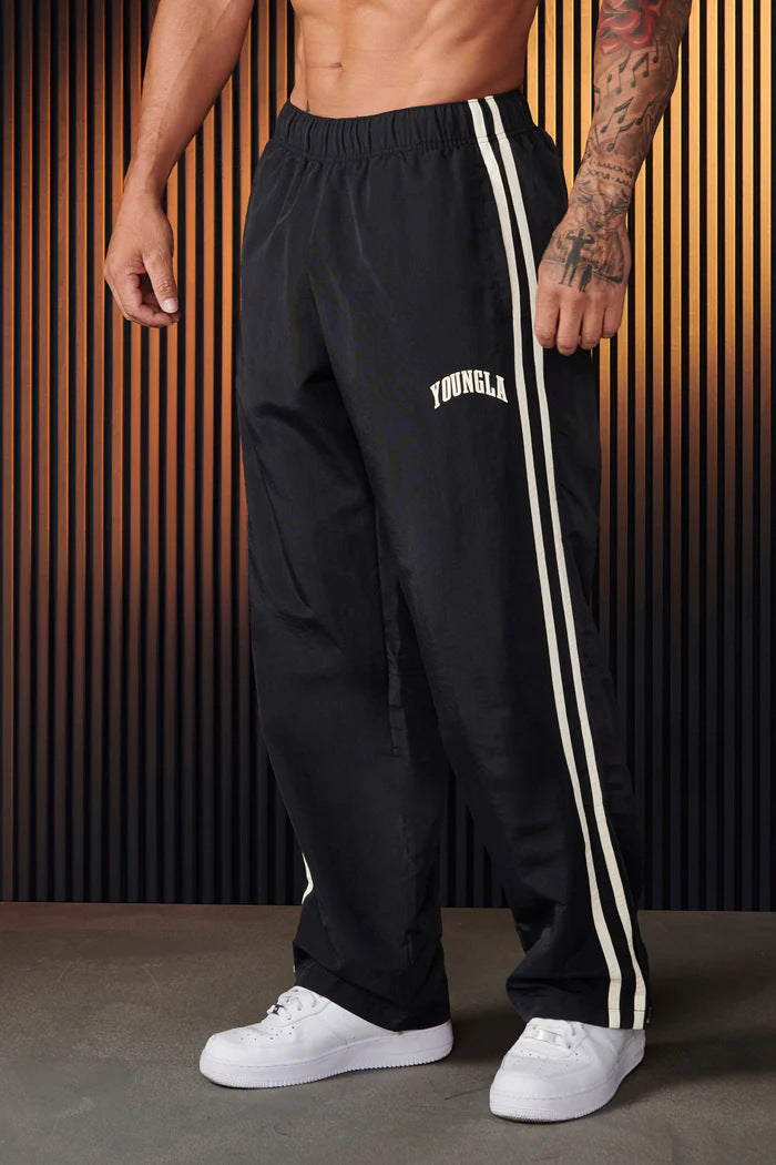 Tristan – Men's Double Stripe Patchwork Sports Pants