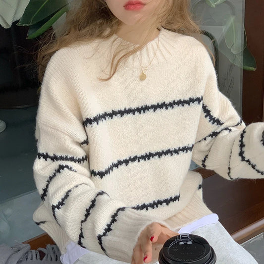 Thalia - Cozy Striped Knit Sweater for Women