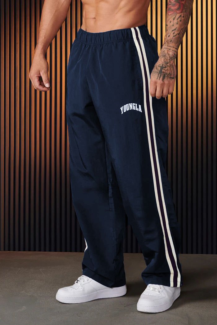 Tristan – Men's Double Stripe Patchwork Sports Pants