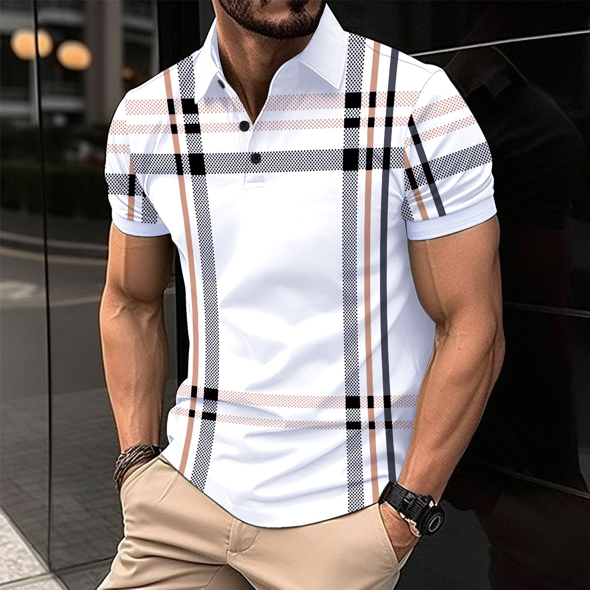 Zachary – Summer Printed Casual Polo Shirt for Men