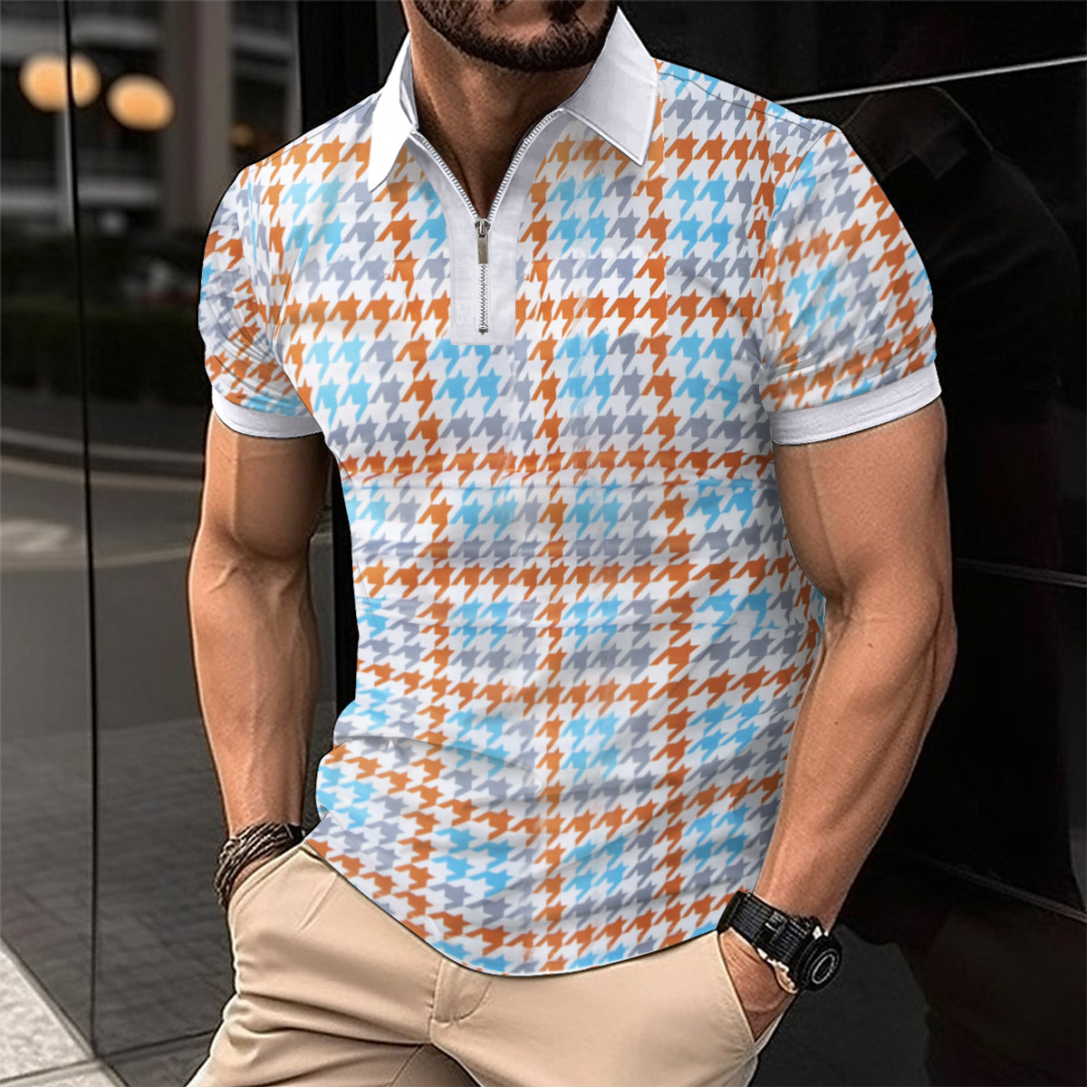 Zachary – Summer Printed Casual Polo Shirt for Men