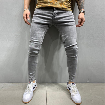 Russell – Men's Embroidered Ripped Skinny Jeans