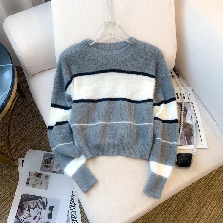 Odessa - Chic Color Block Pullover Sweater for Women