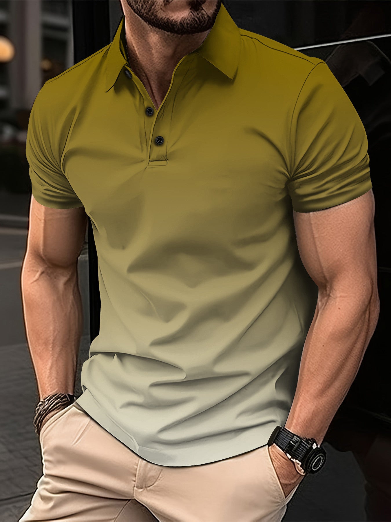 William – Men's Gradient Short Sleeve Polo Shirt