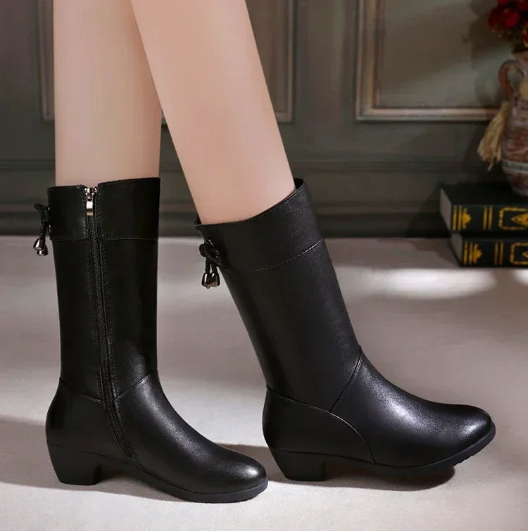 Lauren - Women's Winter Pointed Toe Side Zipper Boots