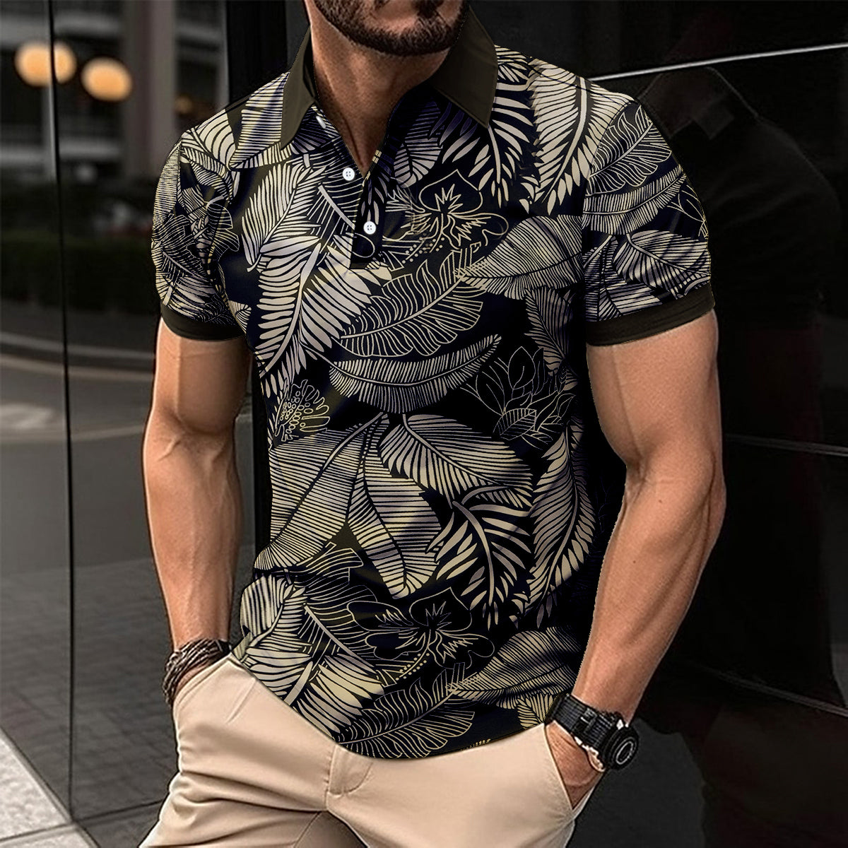 Zachary – Summer Printed Casual Polo Shirt for Men