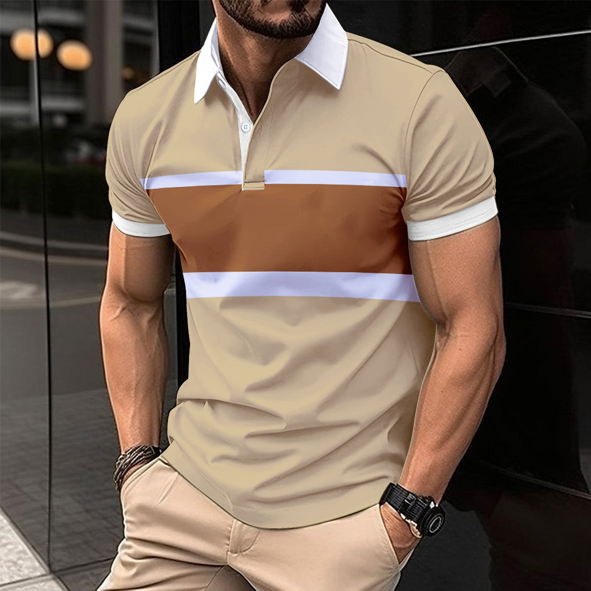 Zachary – Summer Printed Casual Polo Shirt for Men