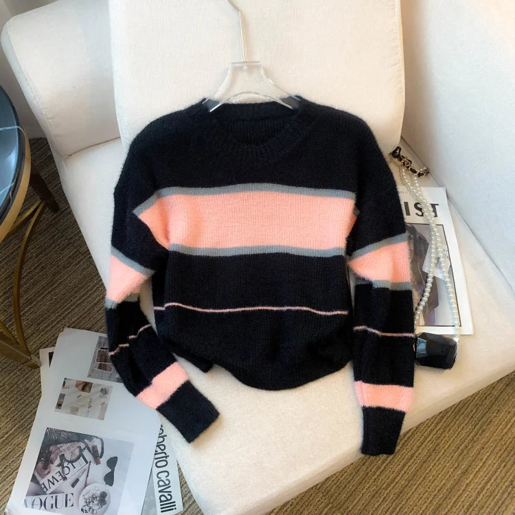 Odessa - Chic Color Block Pullover Sweater for Women