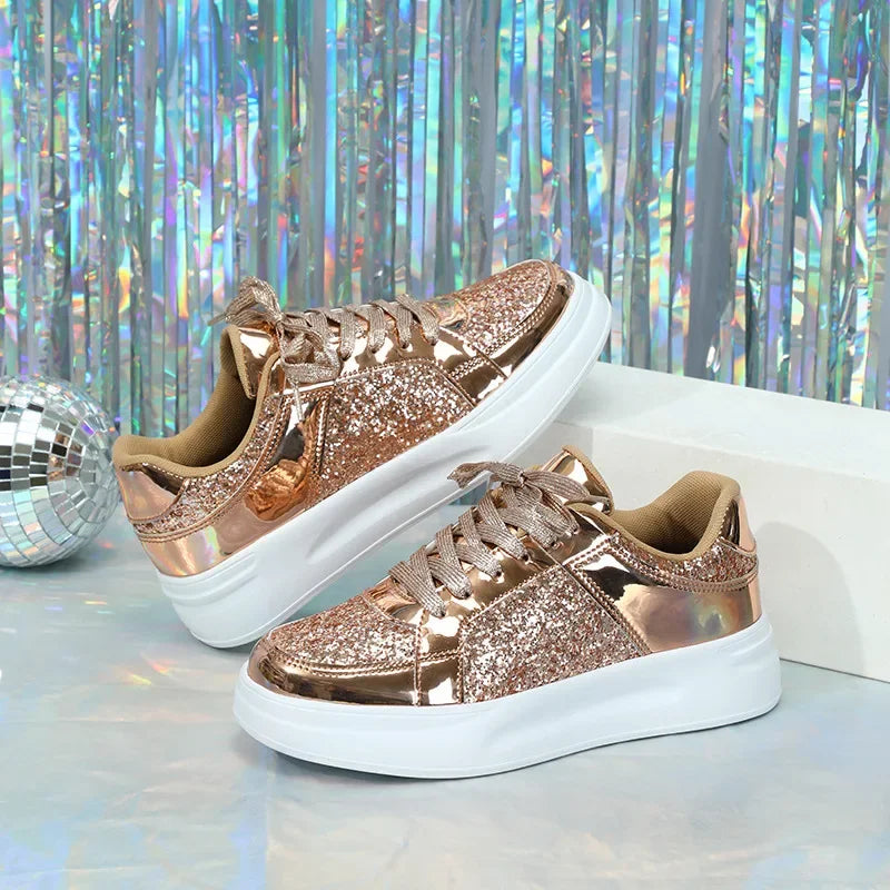 Beatrix - Stylish Glitter Platform Sneakers for Women