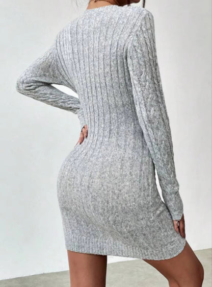 Lauren - Slim Knit Crew Neck Dress