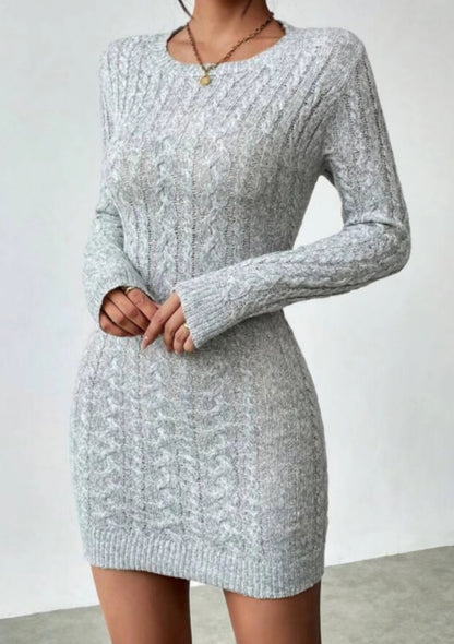 Lauren - Slim Knit Crew Neck Dress