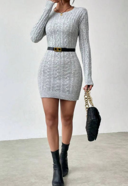 Lauren - Slim Knit Crew Neck Dress