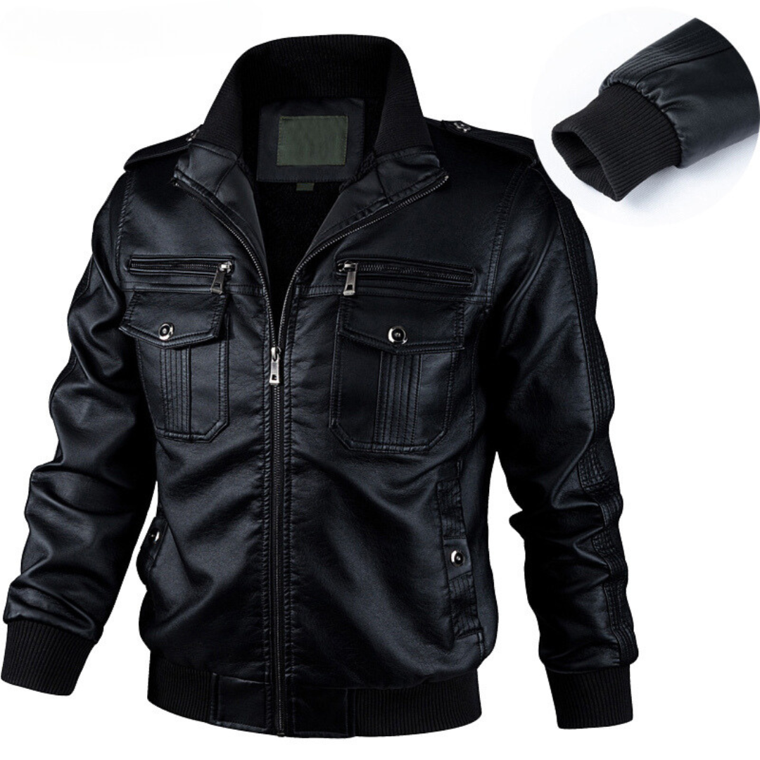 Logan – Men's Autumn/Winter Vintage Motorcycle Jacket – Fashion Biker Leather Outerwear