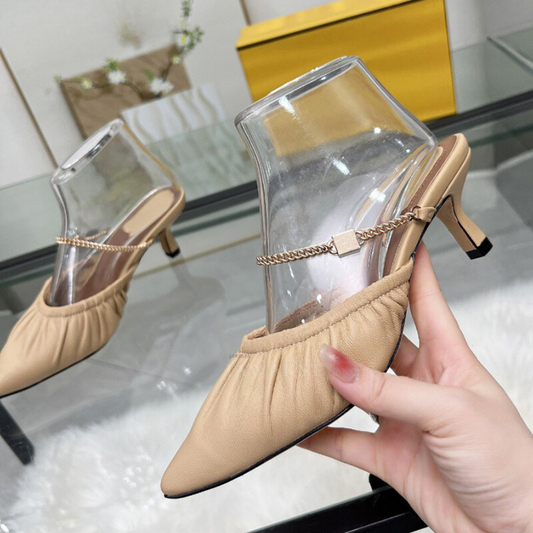 Matilda - Elegant Pointed Kitten Heel Mules for Women