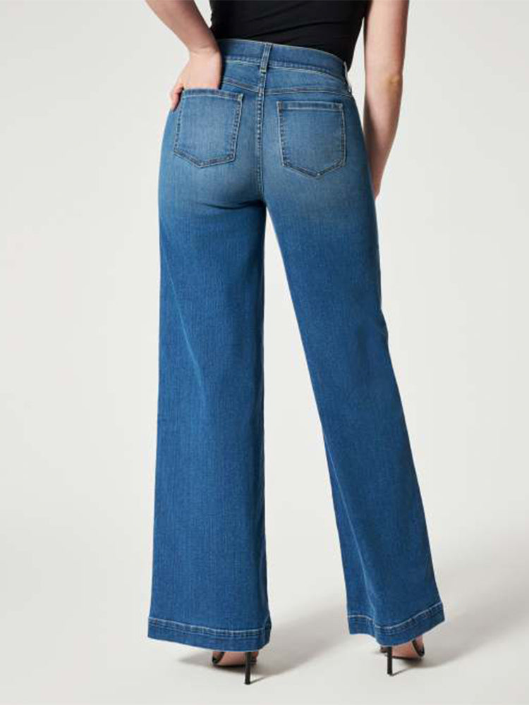 Seraphina - Pull-On Denim Wide Leg Jeans