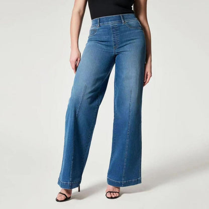 Seraphina - Pull-On Denim Wide Leg Jeans