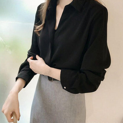 Alice – Long Sleeve Office Blouse