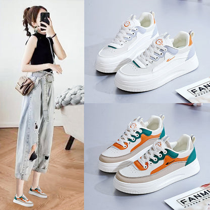 Ivy – Women's Casual Mixed Color Wedge Sneakers for Autumn