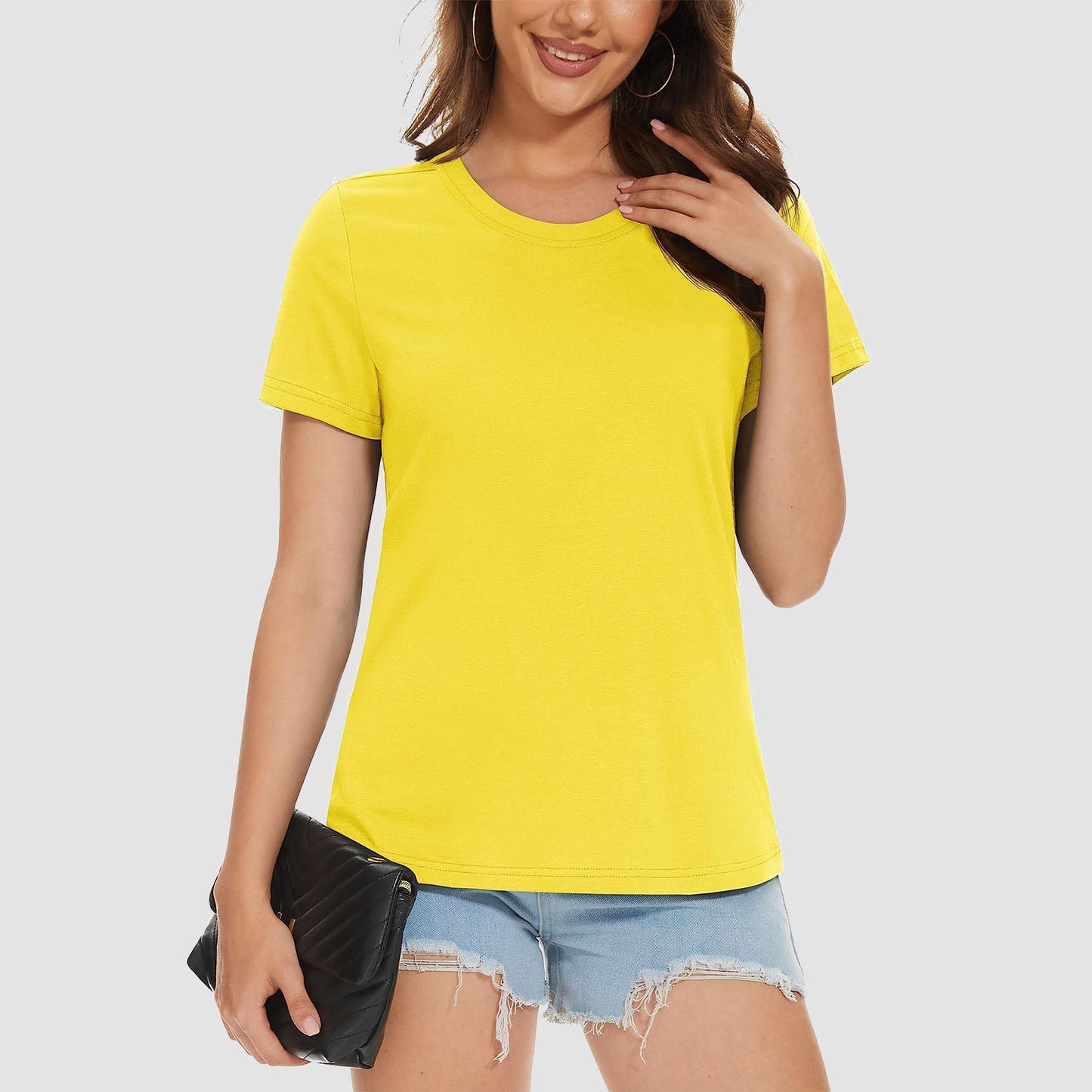 Marigold - Women's Cotton Crewneck T-Shirt