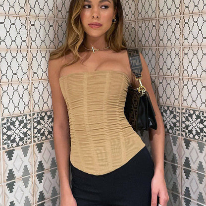 Victoria – Women's Mesh Crop Corset Top