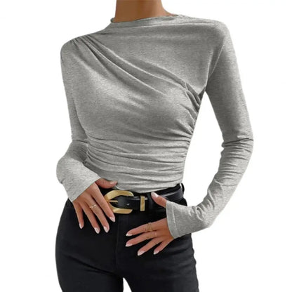 Amara - Sleek Long-Sleeve Slim Fit Pullover for Women