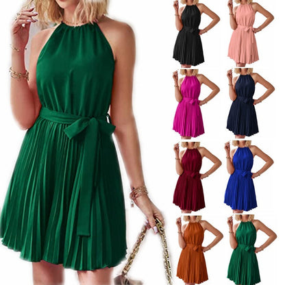 Kathryn – Strapless Pleated Summer Sundress