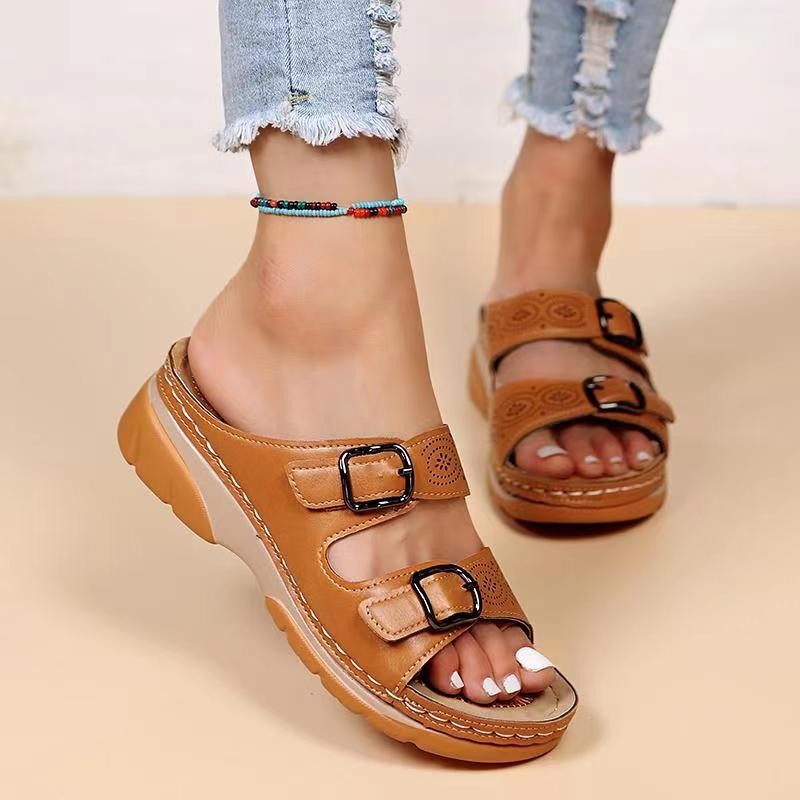 Lauren – Plus Size Casual Wedge Sandals