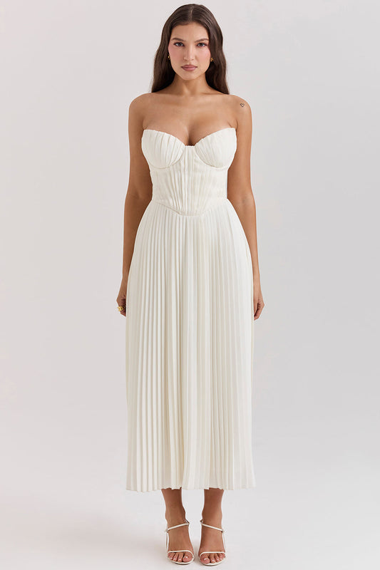 Leonie - Pleated maxi dress