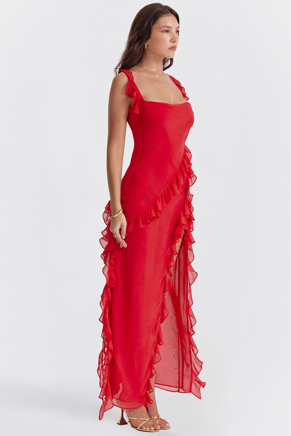 Viviana-Maxi dress with ruffles