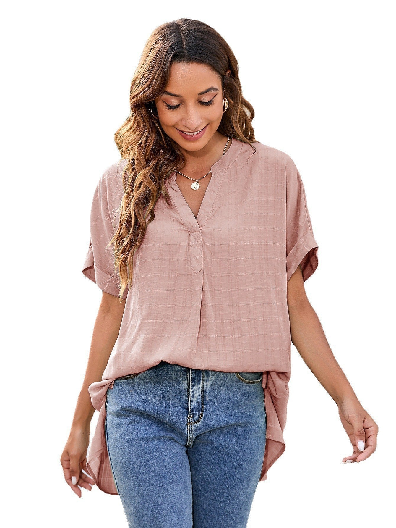 Charlotte – Casual V-neck Pullover Shirt