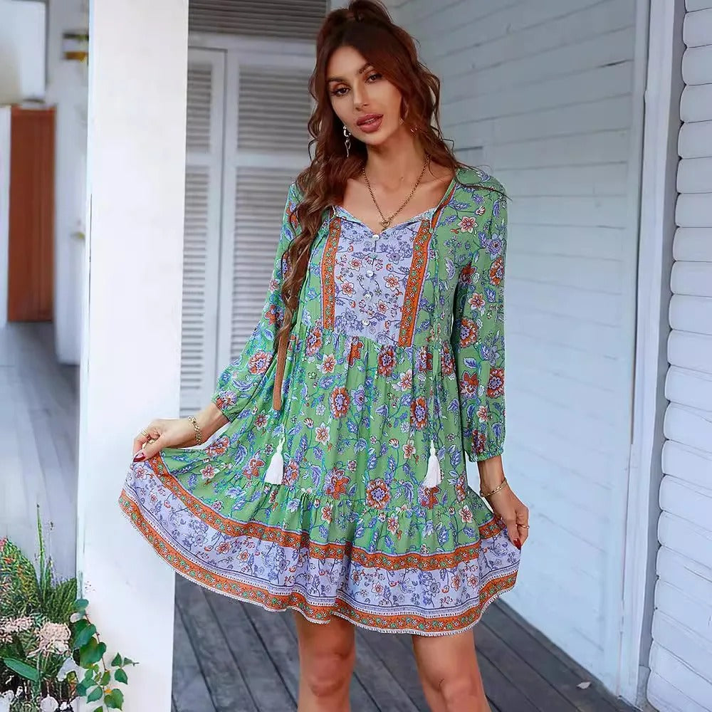 Eirian - Stylish Bohemian Hoodie and Skirt Set for Women