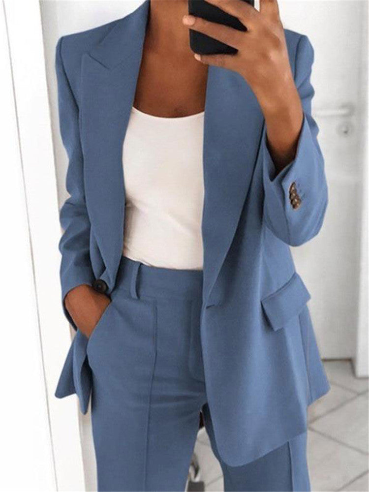 Michelle – Slim-Fit Cardigan Suit Jacket