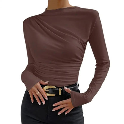 Amara - Sleek Long-Sleeve Slim Fit Pullover for Women