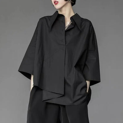 Sorrel - Stylish Black Chiffon Blouse for Women