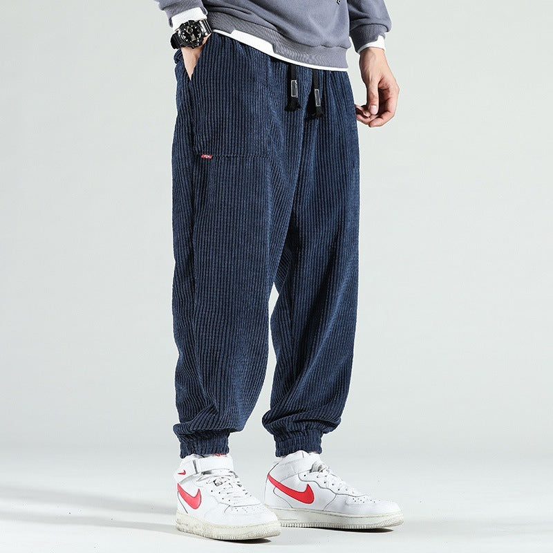 Isaac – Autumn and Winter Corduroy Ankle-Tied Pants