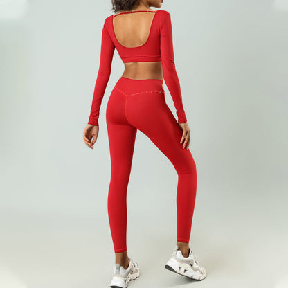 Wendy – High Waist Yoga Suit with Hollow Back