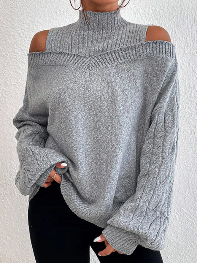 Vanessa – Off-the-Shoulder Lantern Sleeve Sweater