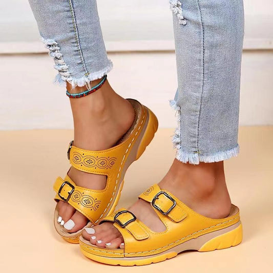 Lauren – Plus Size Casual Wedge Sandals