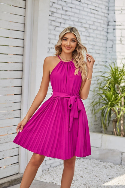 Kathryn – Strapless Pleated Summer Sundress