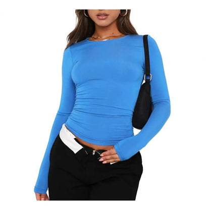 Imogen - Sleek Long-Sleeve Fitted Pullover for Women