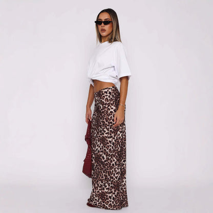 Barbara – Leopard Print Sheath Skirt