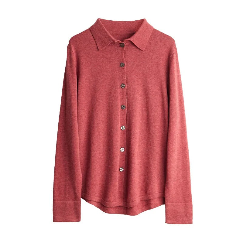 Verity - Elegant Long-Sleeve Polo Sweater for Women