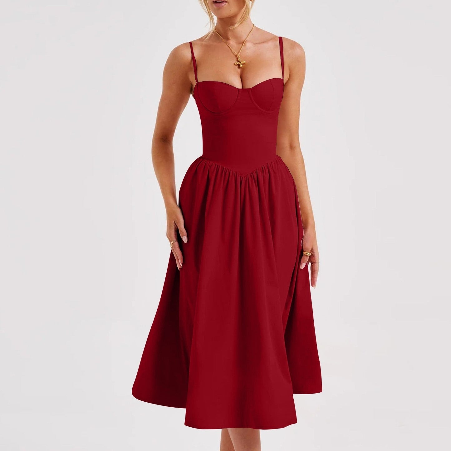 Joanne – French Retro Long Dress Court Style