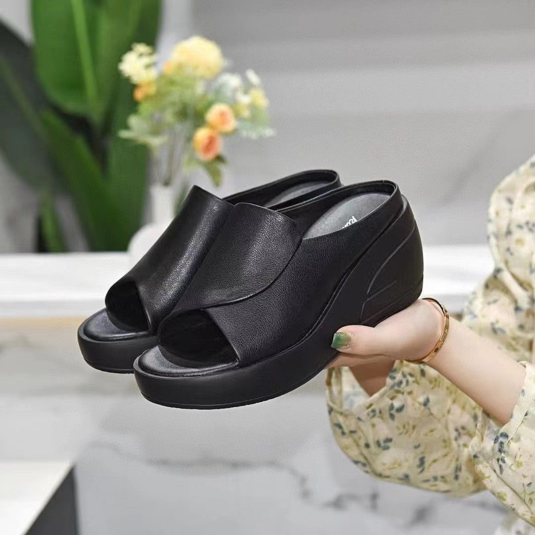 Esme – New Real Soft Vegan Leather Wedge Sandals