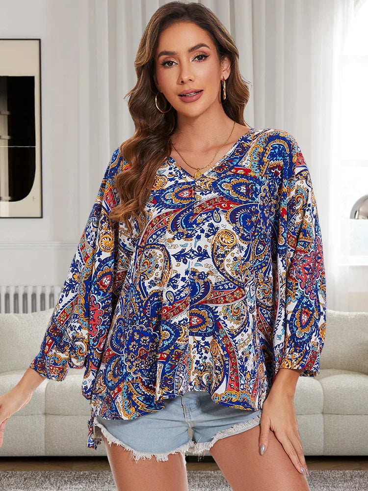 Amara - Stylish Chiffon Floral Blouse for Women