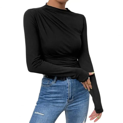 Amara - Sleek Long-Sleeve Slim Fit Pullover for Women