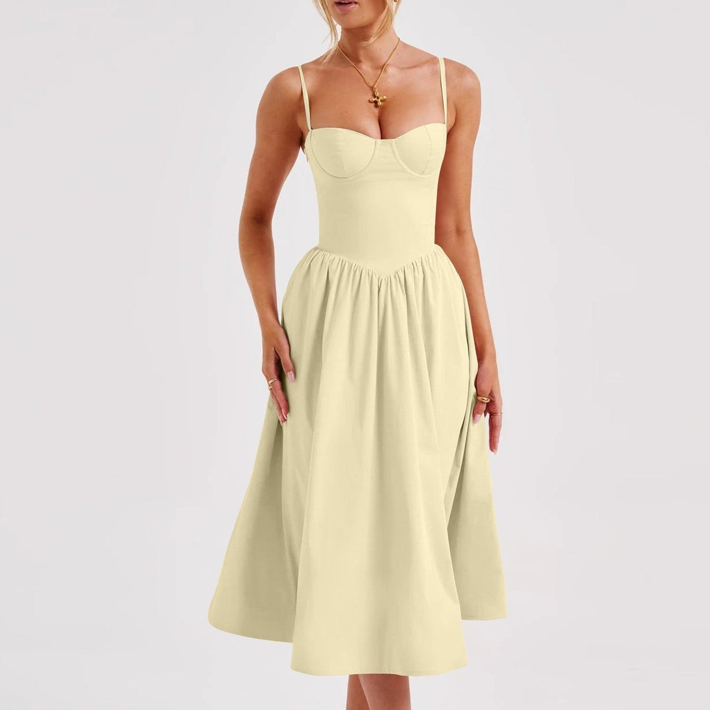 Joanne – French Retro Long Dress Court Style